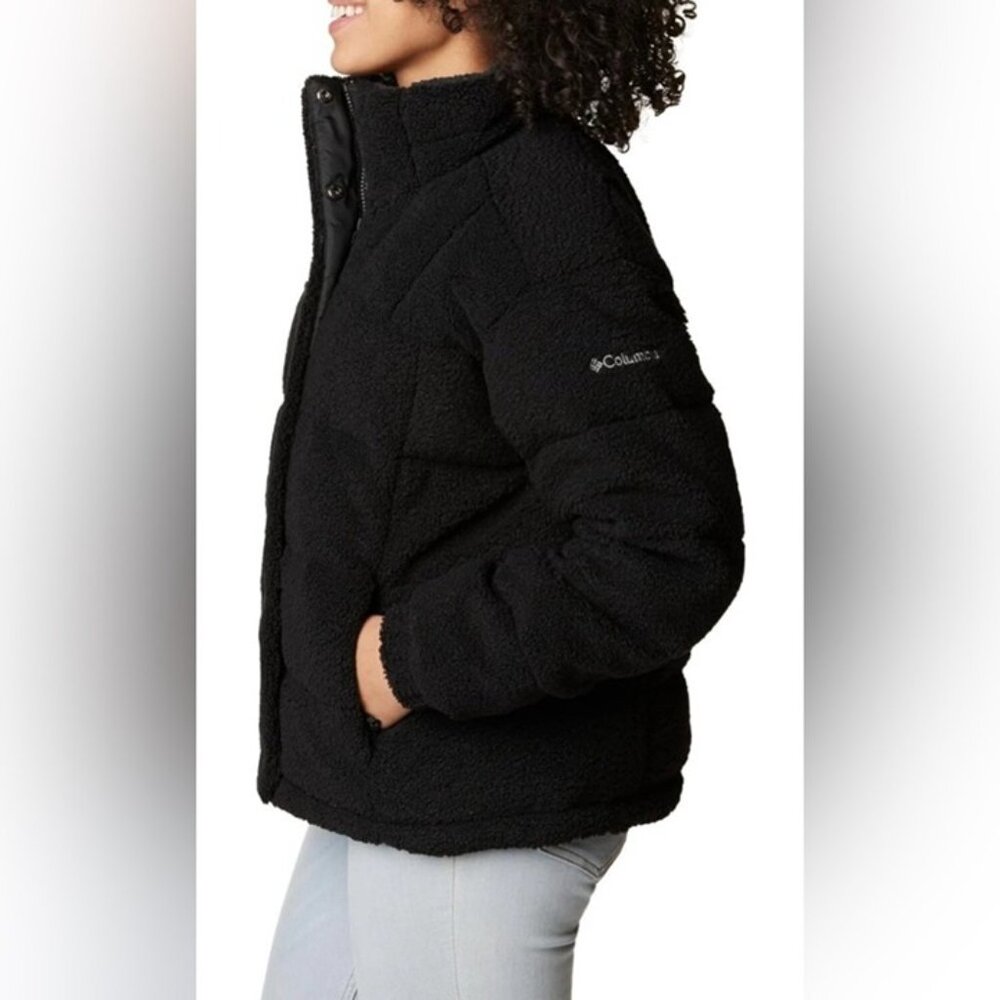 Columbia Ruby Falls Women’s Size M Black Sherpa Down Puffer Winter Jacket NWT - Picture 9 of 12
